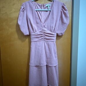 Pink Puff Sleeve Midi Dress by Speechless